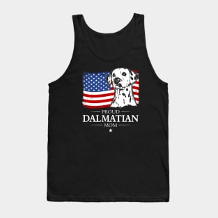 Proud Dalmatian Mom American Flag patriotic dog Tank Top